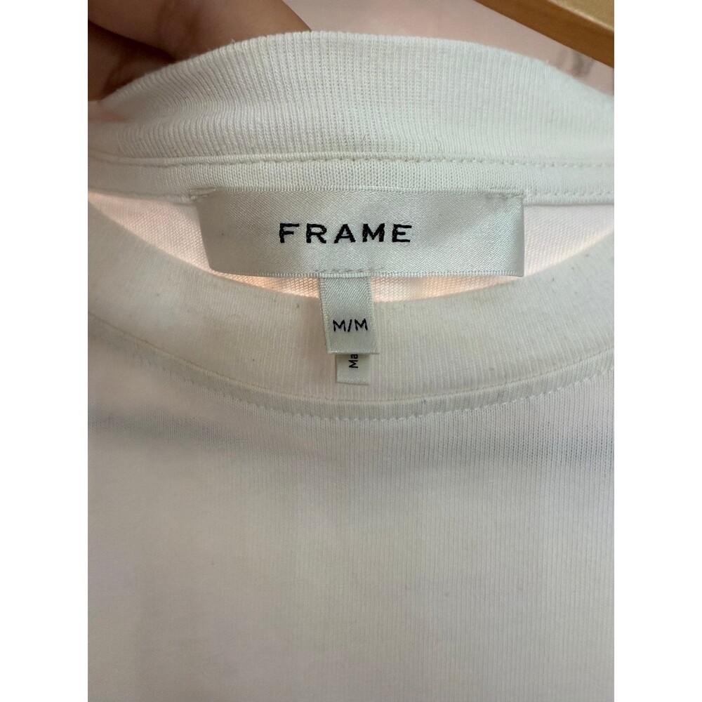 FRAME Cotton Puff Sleeve Top, Size M - Picture 8 of 9
